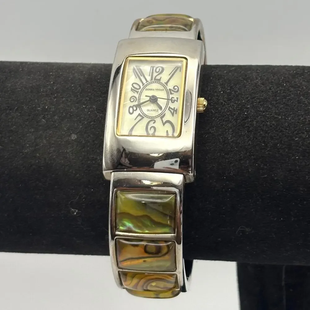 Y2K Silver & Green Watch